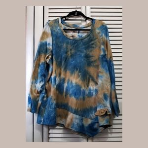CUPIO tie dye plus size top